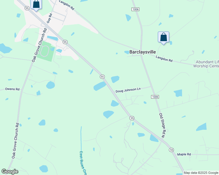 map of restaurants, bars, coffee shops, grocery stores, and more near 3955 North Carolina 55 in Angier