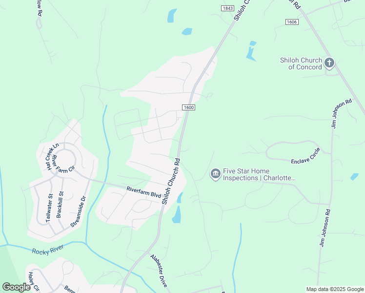 map of restaurants, bars, coffee shops, grocery stores, and more near 3720 Shiloh Church Road in Davidson