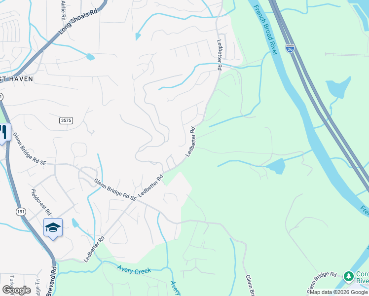 map of restaurants, bars, coffee shops, grocery stores, and more near 22 Groton Way in Arden