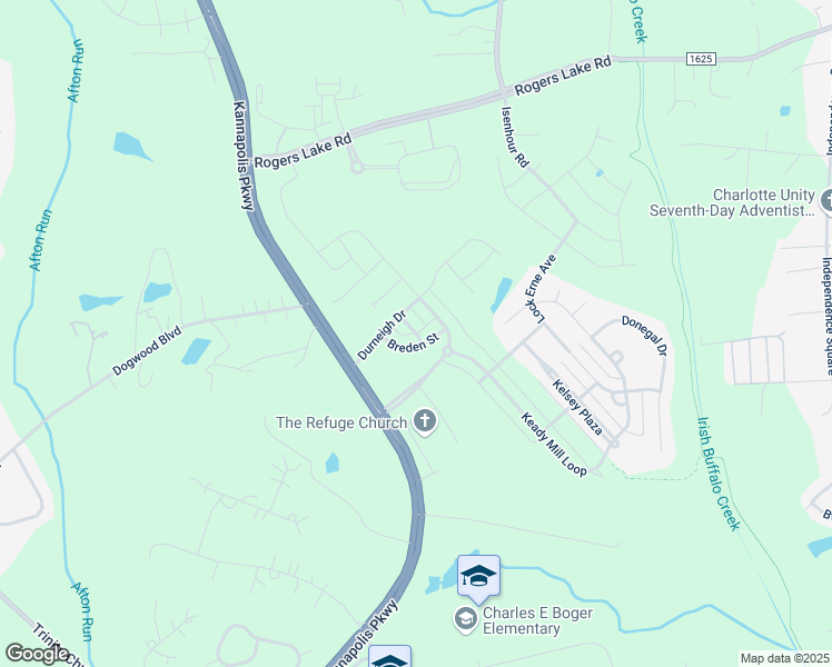 map of restaurants, bars, coffee shops, grocery stores, and more near Coleraine Avenue in Kannapolis