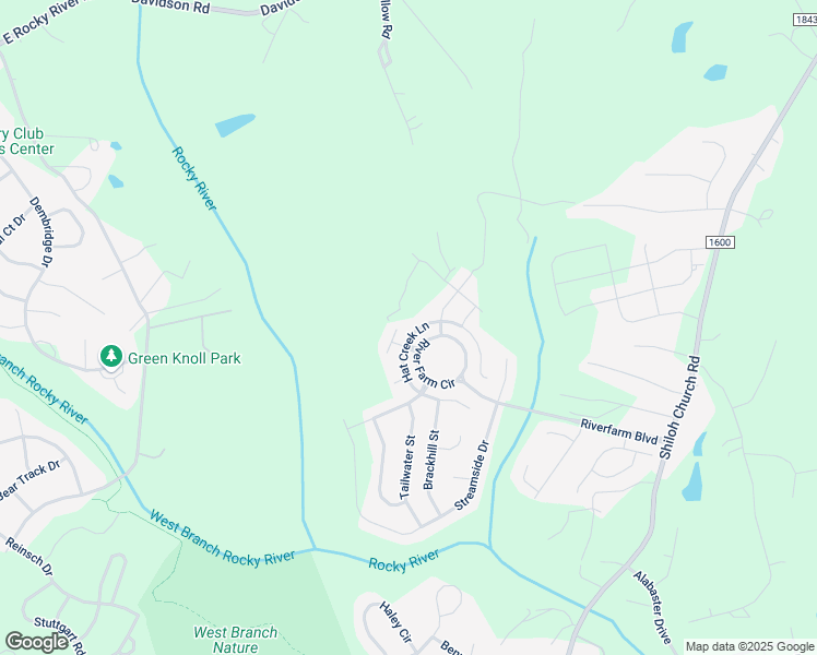 map of restaurants, bars, coffee shops, grocery stores, and more near 11013 Hat Creek Lane in Davidson