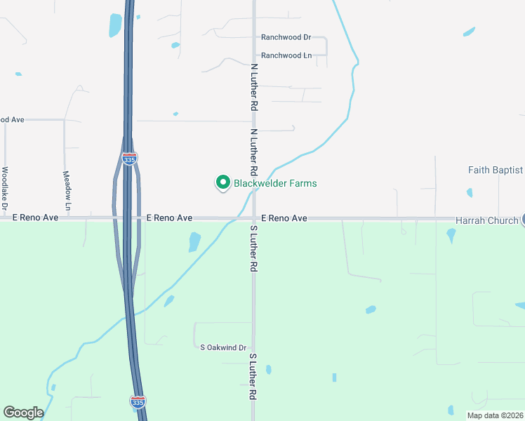 map of restaurants, bars, coffee shops, grocery stores, and more near 19037 Reno Avenue in Harrah