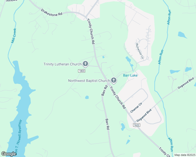 map of restaurants, bars, coffee shops, grocery stores, and more near 3651 Trinity Church Road in Concord