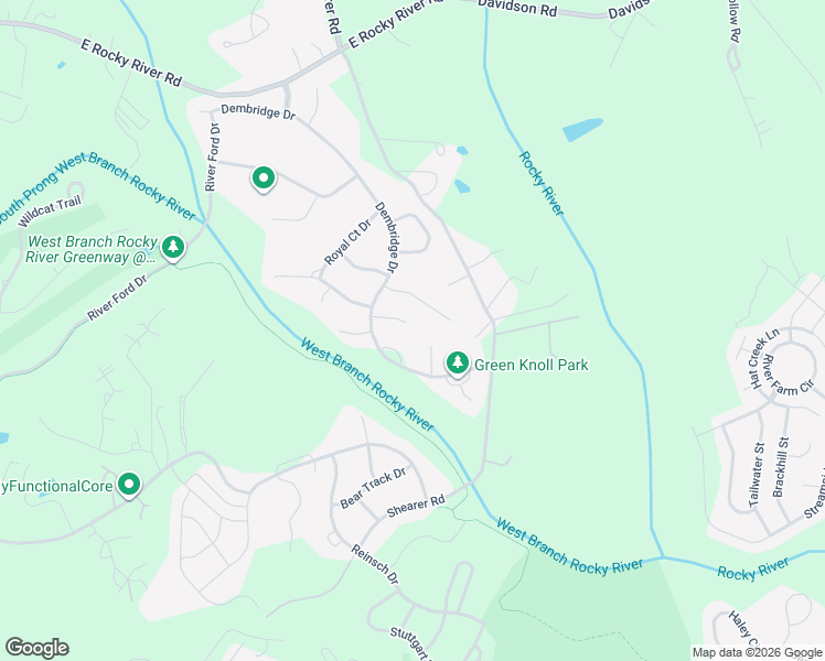 map of restaurants, bars, coffee shops, grocery stores, and more near 18738 Floyd Court in Davidson