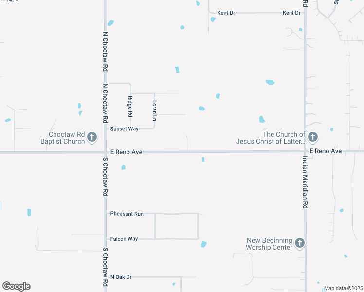 map of restaurants, bars, coffee shops, grocery stores, and more near 125 Creek Hollow Drive in Choctaw