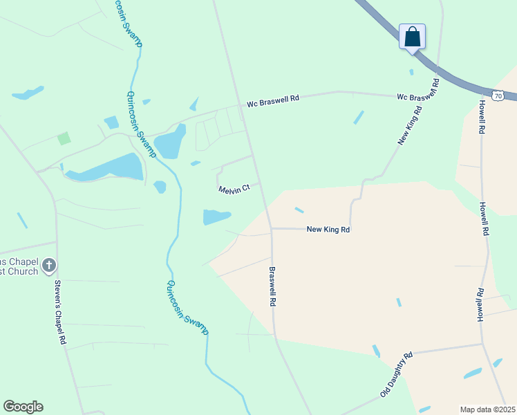 map of restaurants, bars, coffee shops, grocery stores, and more near 966 Braswell Road in Smithfield