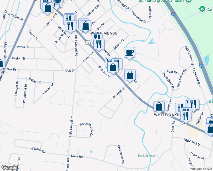 map of restaurants, bars, coffee shops, grocery stores, and more near 1700 Summer Street in Manchester