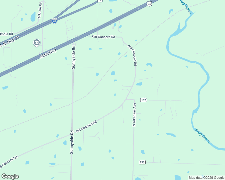 map of restaurants, bars, coffee shops, grocery stores, and more near 7501 Old Concord Road in Alma