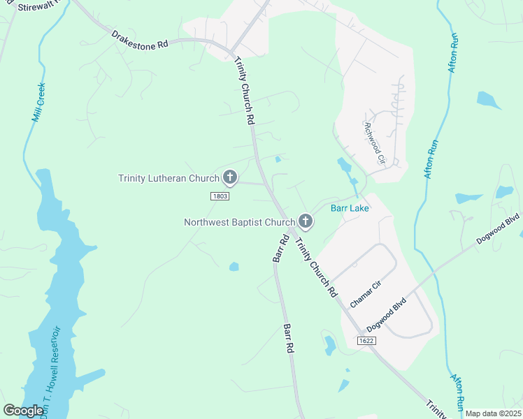 map of restaurants, bars, coffee shops, grocery stores, and more near 3651 Trinity Church Road in Concord