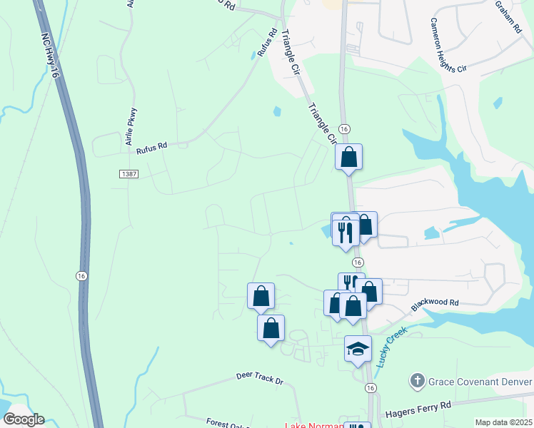 map of restaurants, bars, coffee shops, grocery stores, and more near Hazel Way in Lincoln County