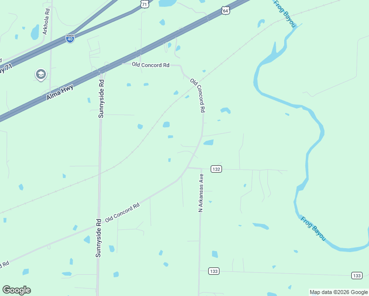 map of restaurants, bars, coffee shops, grocery stores, and more near 7501 Old Concord Road in Alma