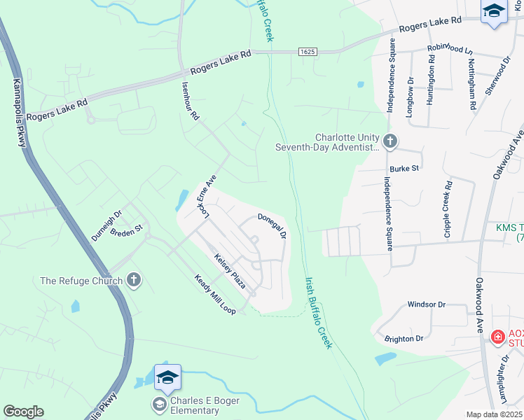 map of restaurants, bars, coffee shops, grocery stores, and more near 2980 Donegal Drive in Kannapolis
