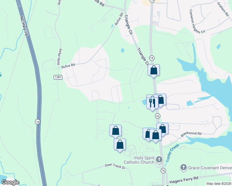 map of restaurants, bars, coffee shops, grocery stores, and more near Hazel Way in Denver