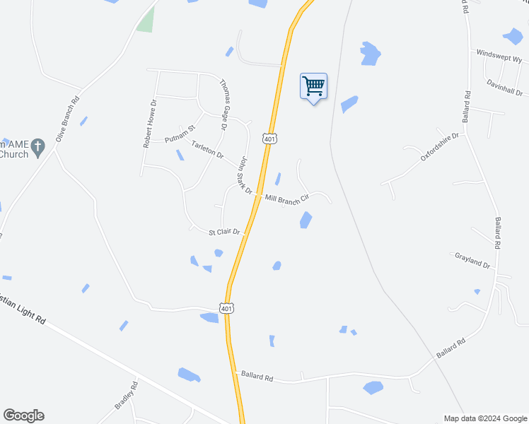map of restaurants, bars, coffee shops, grocery stores, and more near 5546 U.S. 401 in Fuquay-Varina