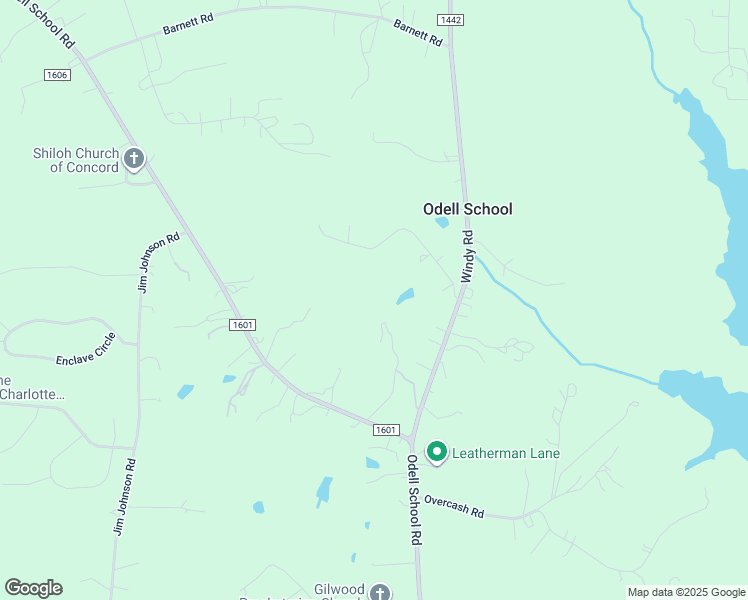 map of restaurants, bars, coffee shops, grocery stores, and more near 3452 Odell School Road in Concord