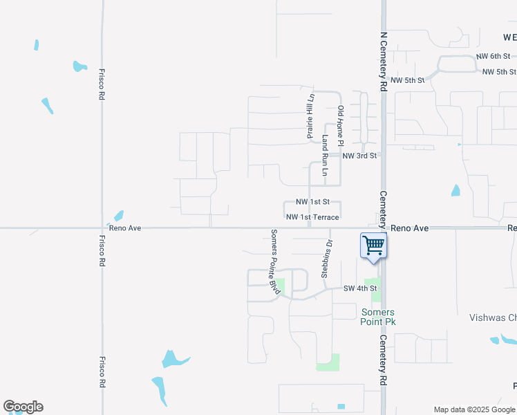 map of restaurants, bars, coffee shops, grocery stores, and more near 13341 West Reno Avenue in Yukon