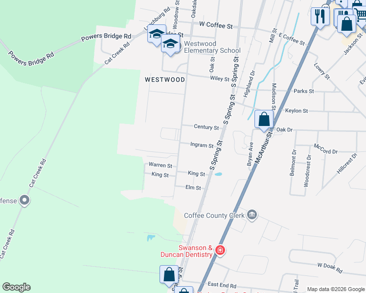 map of restaurants, bars, coffee shops, grocery stores, and more near 148 Ingram Street in Manchester