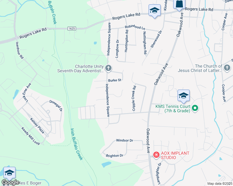map of restaurants, bars, coffee shops, grocery stores, and more near 1258 Brecken Court in Kannapolis