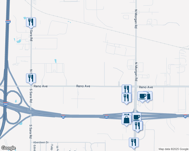 map of restaurants, bars, coffee shops, grocery stores, and more near 10323 West Reno Avenue in Oklahoma City