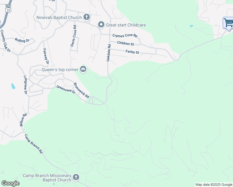map of restaurants, bars, coffee shops, grocery stores, and more near 82 Blackberry Ridge in Waynesville