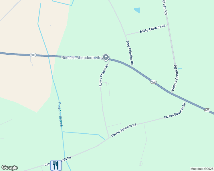 map of restaurants, bars, coffee shops, grocery stores, and more near in Hookerton