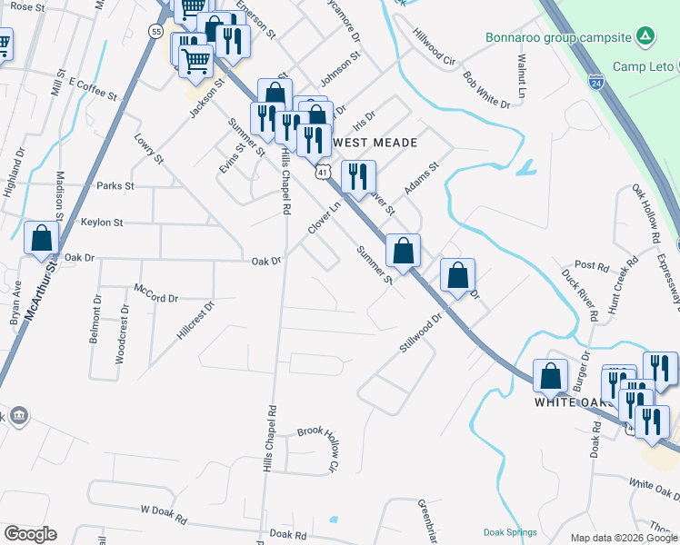 map of restaurants, bars, coffee shops, grocery stores, and more near 1515 Rogers Circle in Manchester