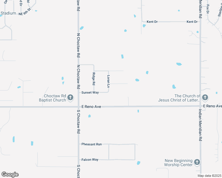 map of restaurants, bars, coffee shops, grocery stores, and more near 242 Loran Lane in Choctaw