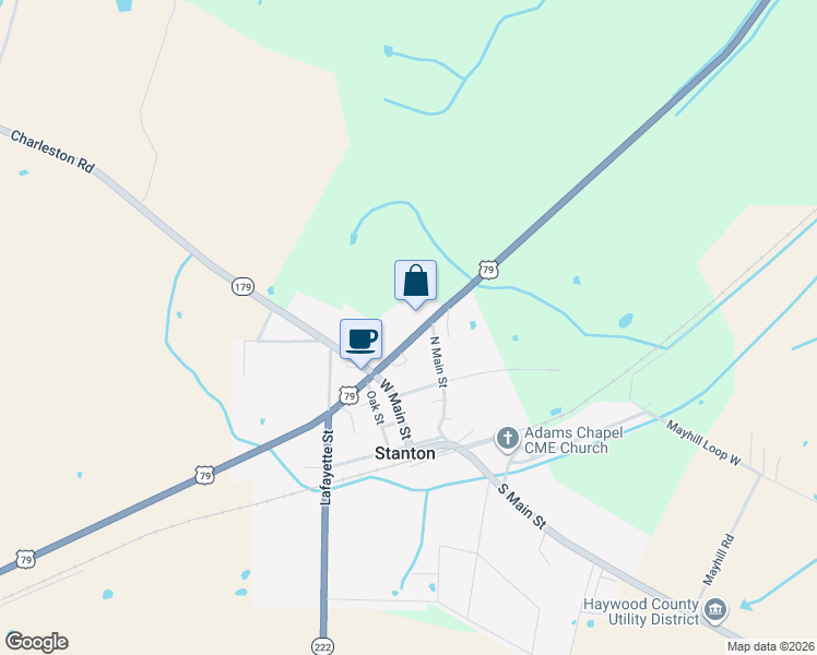 map of restaurants, bars, coffee shops, grocery stores, and more near State Highway 1 in Stanton