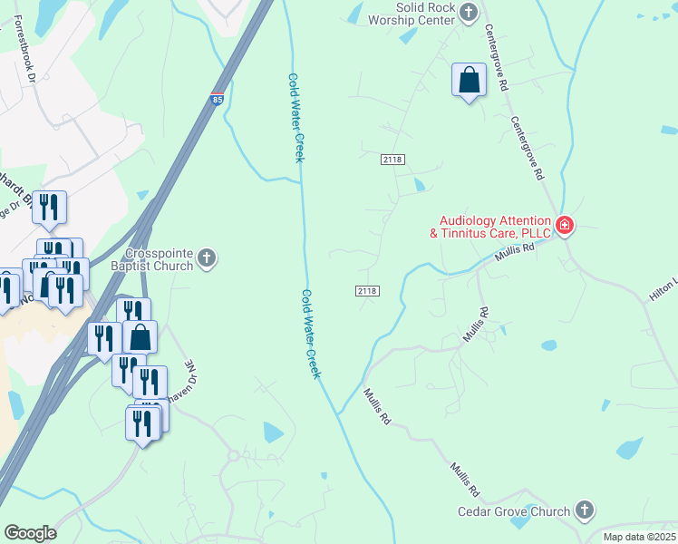 map of restaurants, bars, coffee shops, grocery stores, and more near 3741 Sunrise Drive in Kannapolis