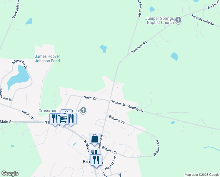 map of restaurants, bars, coffee shops, grocery stores, and more near 408 East Harrington Avenue in Broadway