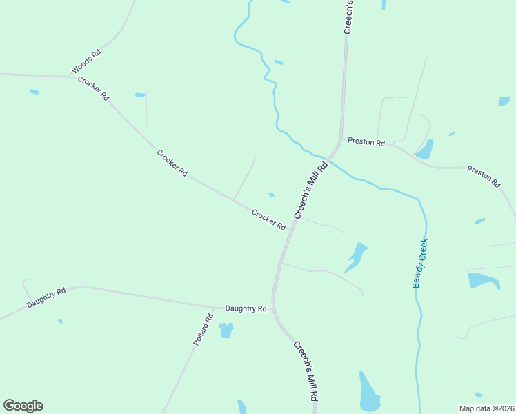 map of restaurants, bars, coffee shops, grocery stores, and more near 3018 Creech's Mill Road in Smithfield