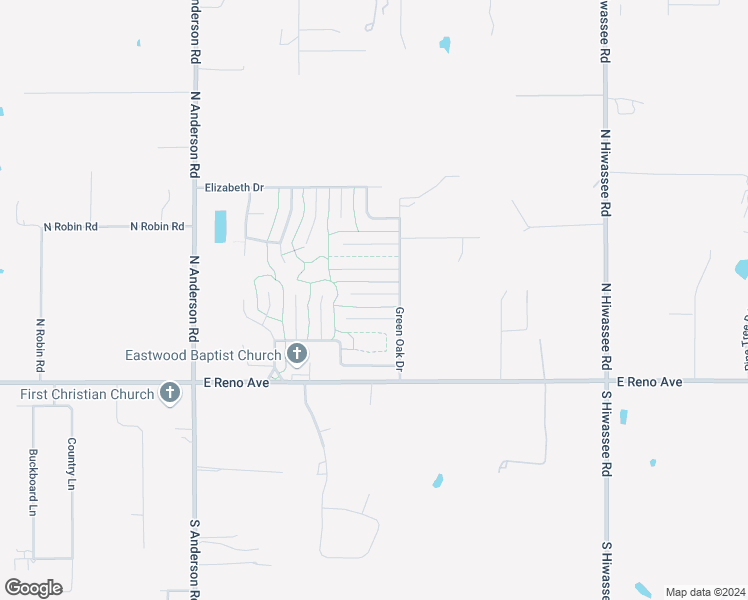 map of restaurants, bars, coffee shops, grocery stores, and more near 12428 Jersey Road in Midwest City