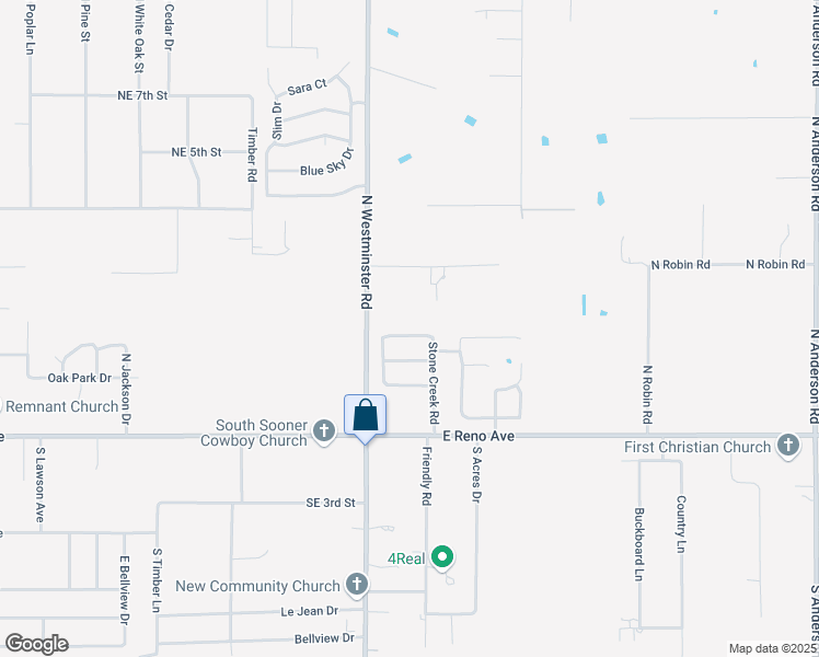 map of restaurants, bars, coffee shops, grocery stores, and more near 11025 Larkin Lane in Oklahoma City