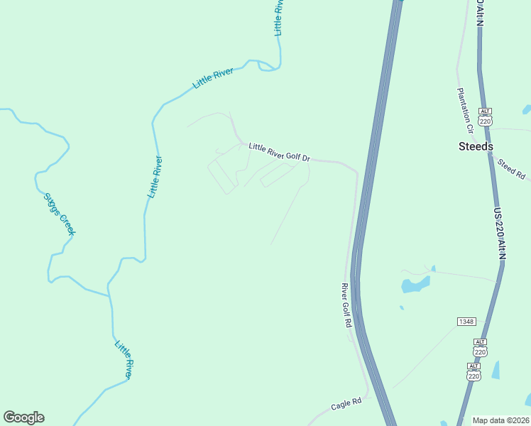 map of restaurants, bars, coffee shops, grocery stores, and more near 558 Little River Golf Drive in Seagrove