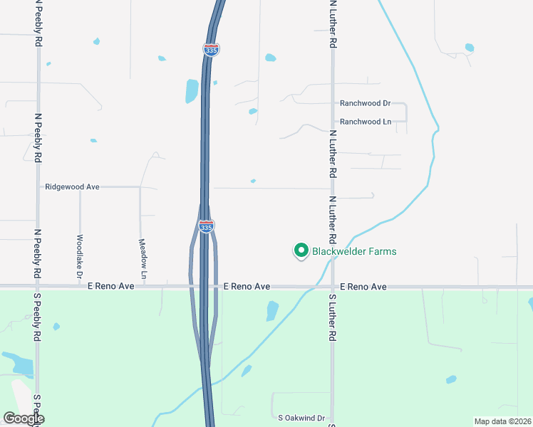 map of restaurants, bars, coffee shops, grocery stores, and more near 18710 Rockcreek Road in Harrah