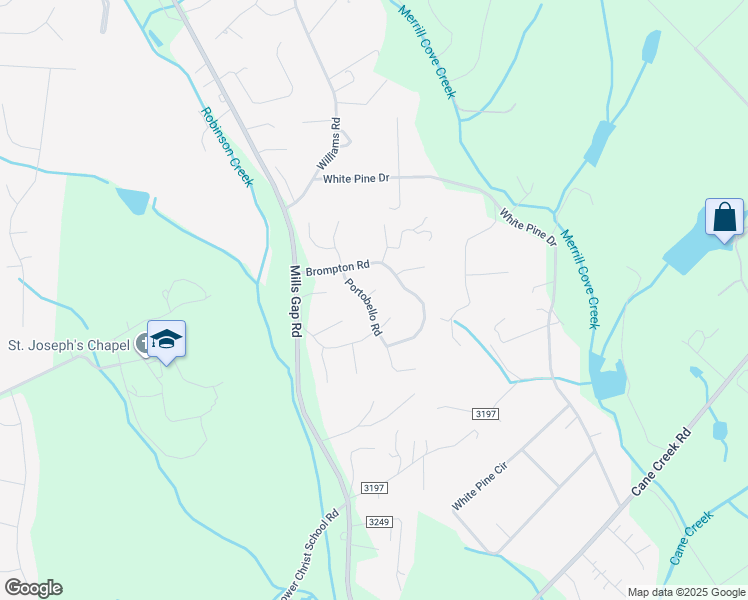 map of restaurants, bars, coffee shops, grocery stores, and more near 71 Portobello Road in Arden