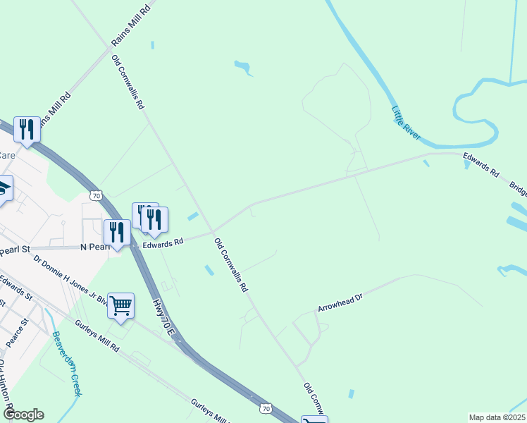 map of restaurants, bars, coffee shops, grocery stores, and more near 845 Edwards Road in Princeton