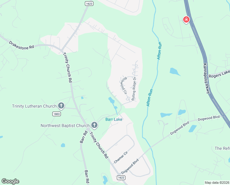 map of restaurants, bars, coffee shops, grocery stores, and more near 6005 Willowood Road in Kannapolis