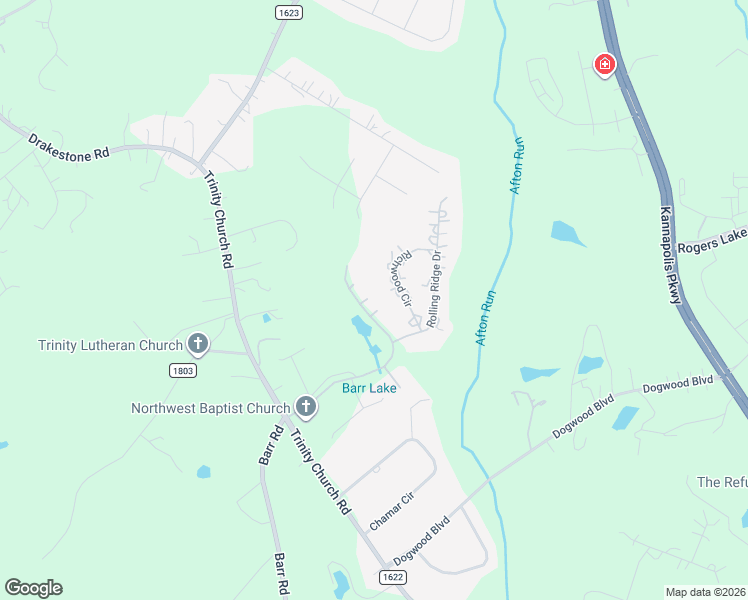 map of restaurants, bars, coffee shops, grocery stores, and more near 6005 Willowood Road in Kannapolis