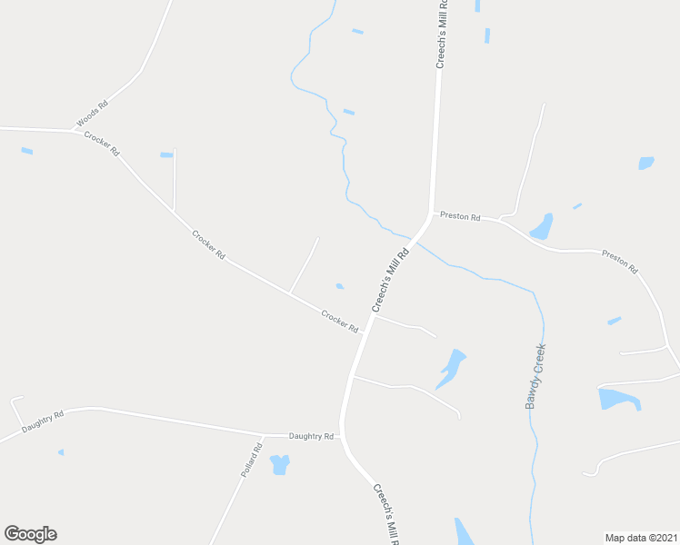 map of restaurants, bars, coffee shops, grocery stores, and more near 3018 Creech's Mill Road in Smithfield