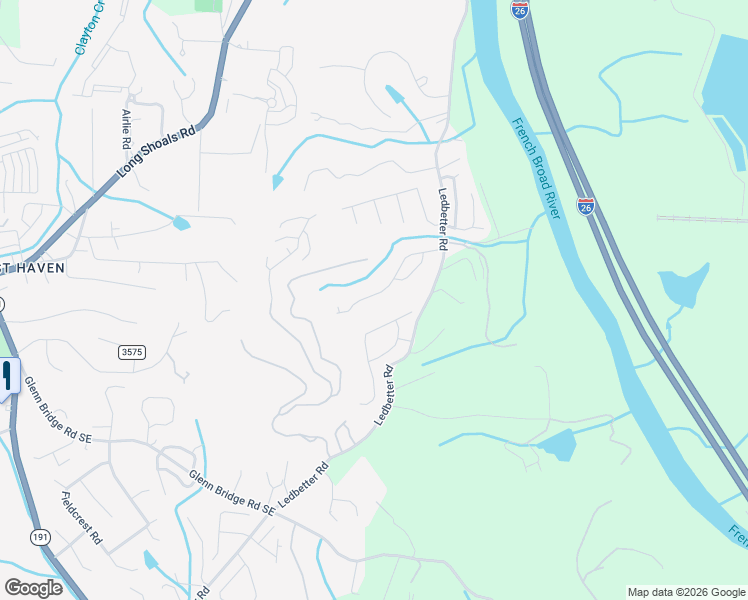 map of restaurants, bars, coffee shops, grocery stores, and more near 46 Stone House Road in Arden