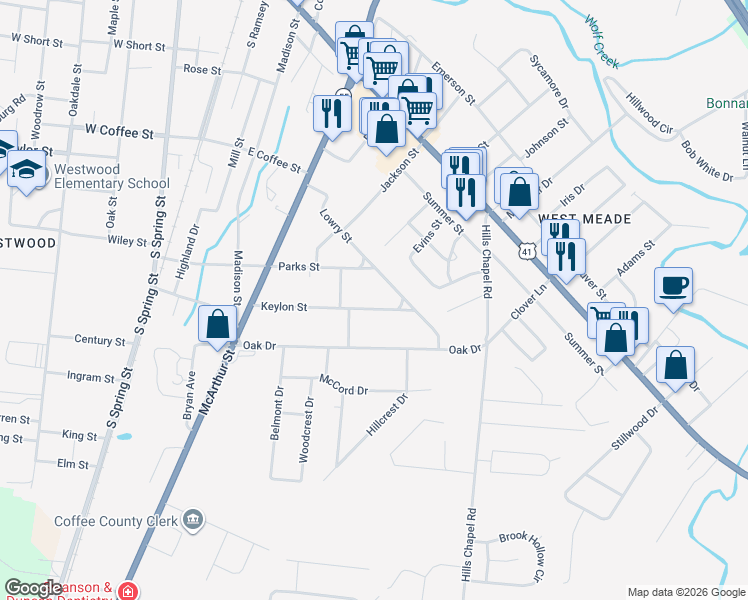 map of restaurants, bars, coffee shops, grocery stores, and more near 906 Parks Street in Manchester