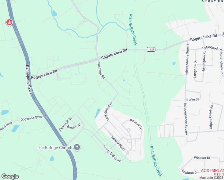 map of restaurants, bars, coffee shops, grocery stores, and more near 3933 Isenhour Road in Kannapolis