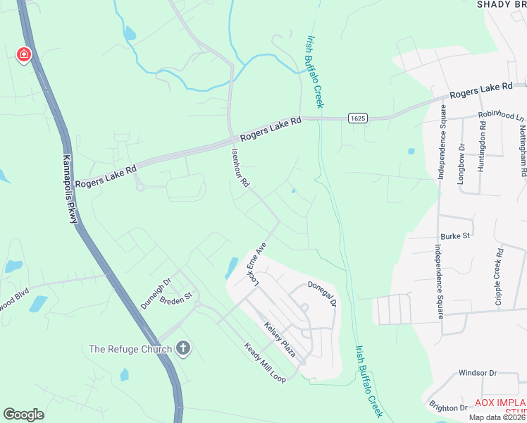 map of restaurants, bars, coffee shops, grocery stores, and more near 3617 Glenview Avenue in Kannapolis