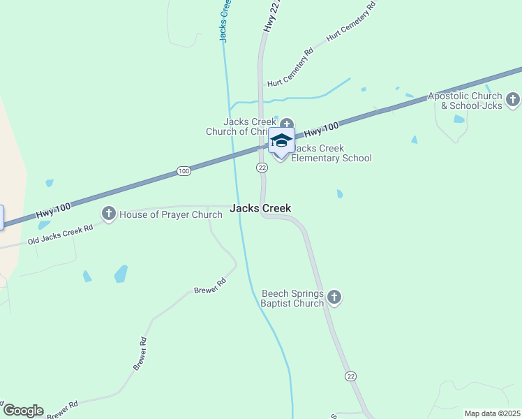 map of restaurants, bars, coffee shops, grocery stores, and more near in Jacks Creek