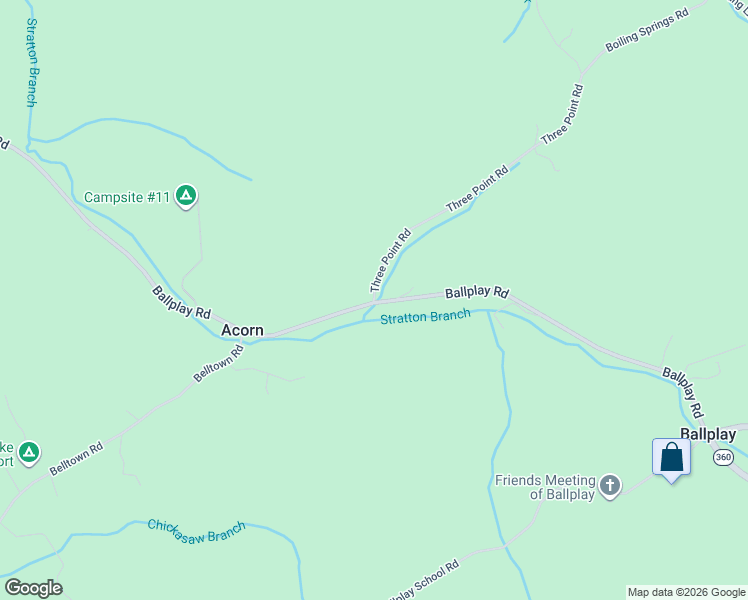 map of restaurants, bars, coffee shops, grocery stores, and more near 101 Three Point Road in Vonore