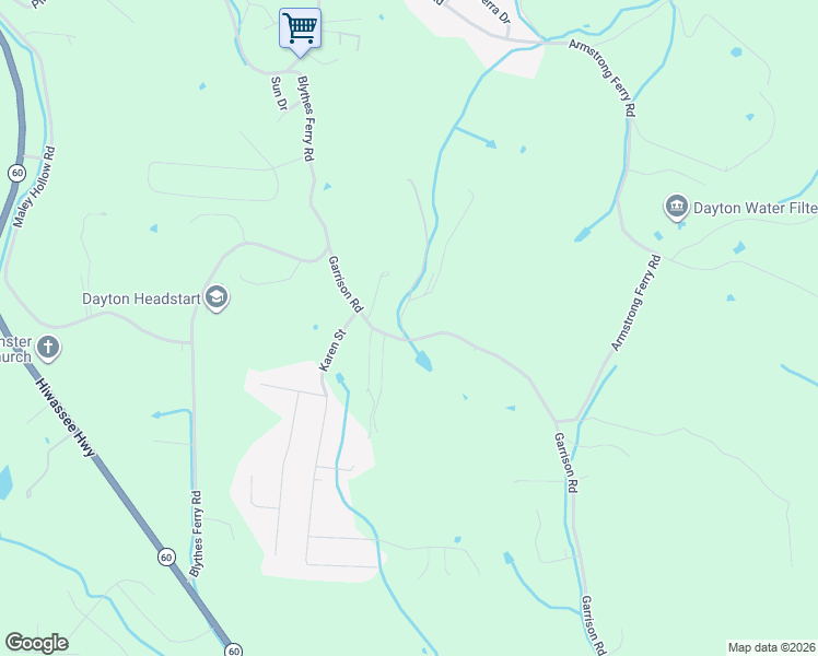 map of restaurants, bars, coffee shops, grocery stores, and more near 415 Garrison Rd in Dayton