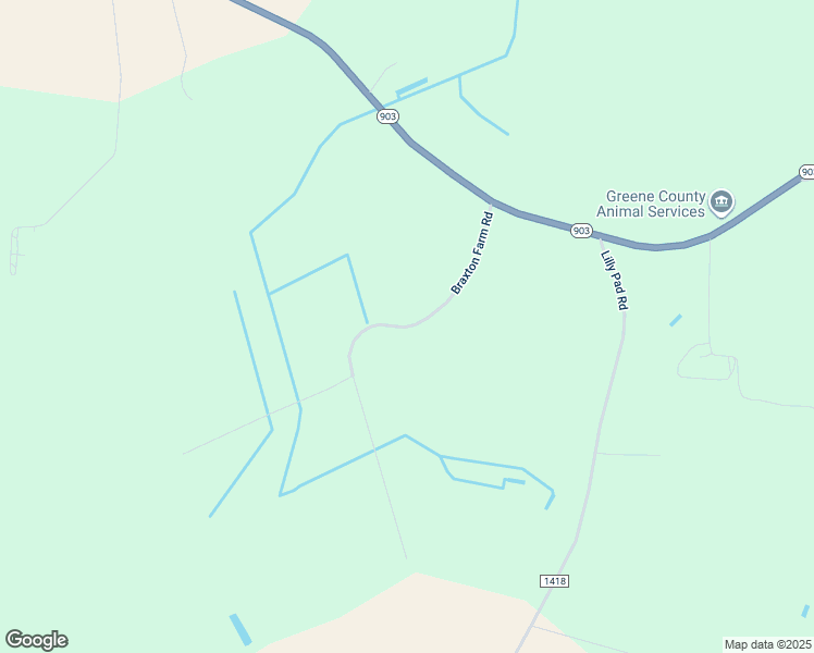 map of restaurants, bars, coffee shops, grocery stores, and more near Braxton Farm Road in Greene County