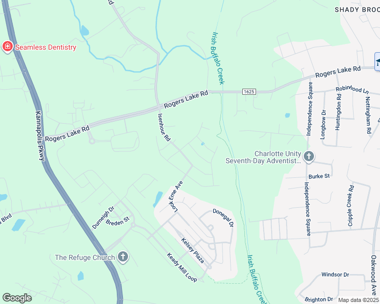 map of restaurants, bars, coffee shops, grocery stores, and more near 3986 Isenhour Road in Kannapolis