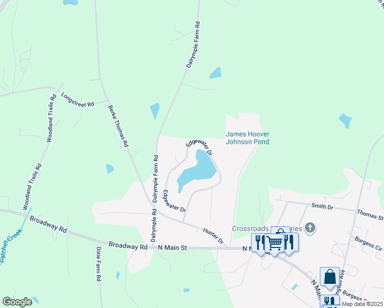 map of restaurants, bars, coffee shops, grocery stores, and more near 208 Edgewater Drive in Broadway